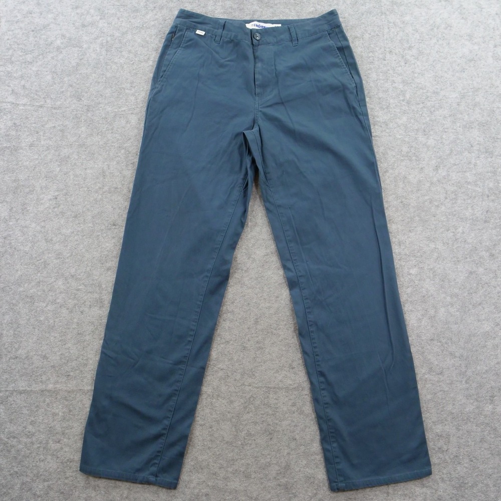 Tenore Pants Mens 30 Blue Flat Front Chinos Mid Rise Casual Cotton